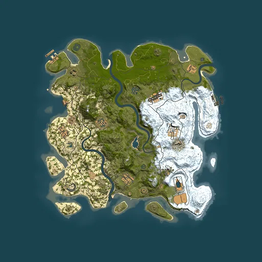 Rust map seed 281468847, 4000x4000m top-down preview