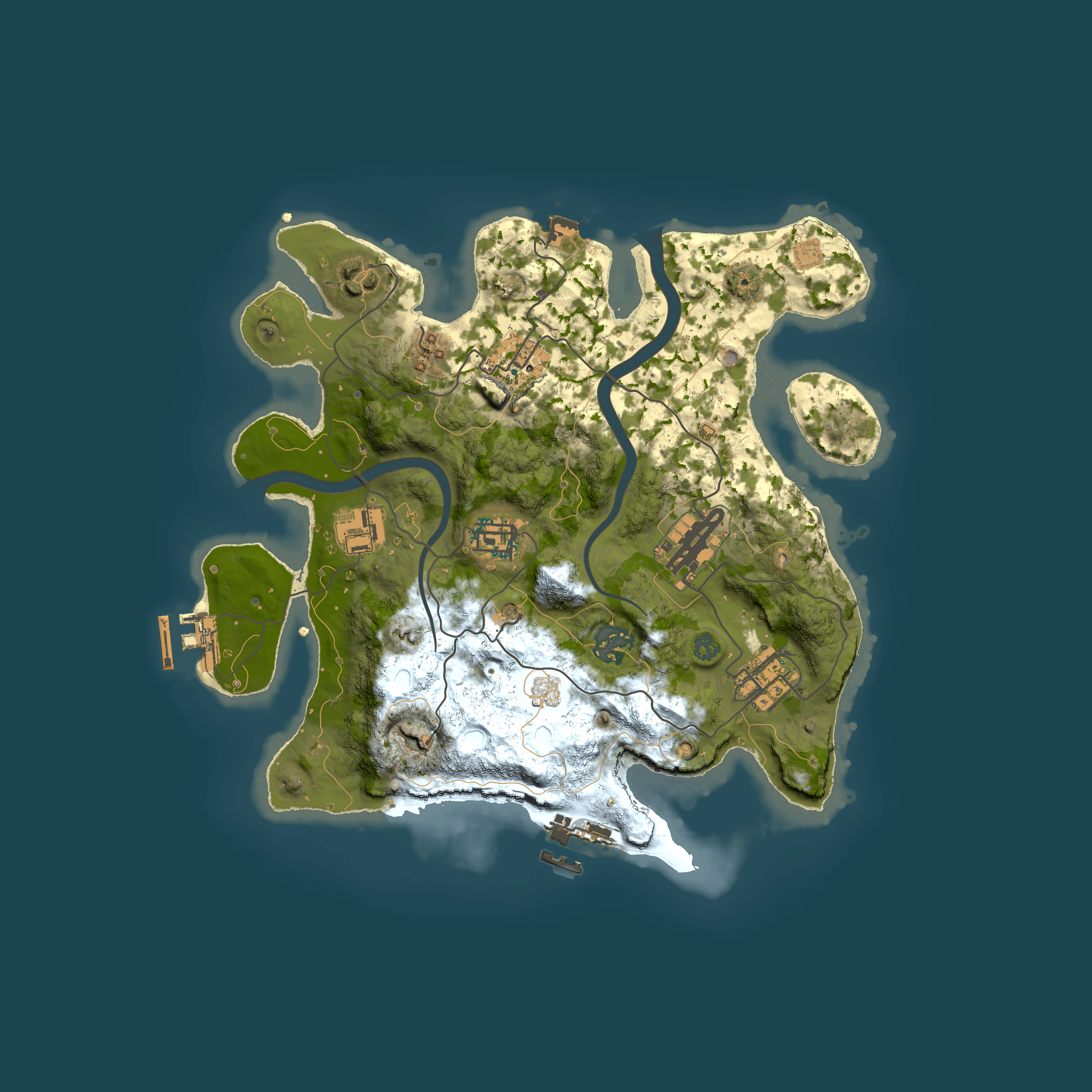 Full top-down render of Rust map seed 787819655, 3000x3000m