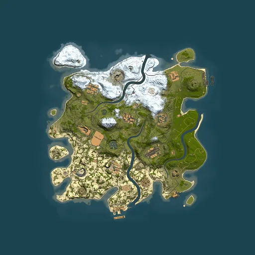 Rust map seed 704894820, 3500x3500m top-down preview