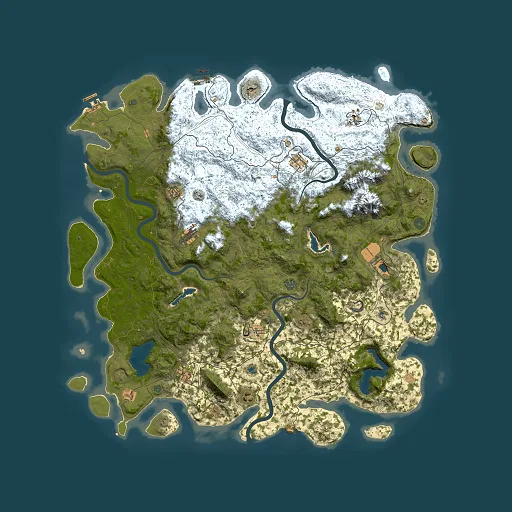 Rust map seed 974821294, 5500x5500m top-down preview