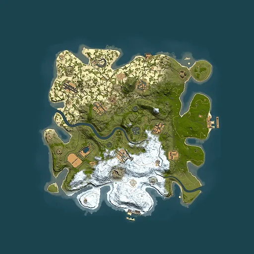 Rust map seed 916425024, 3500x3500m top-down preview