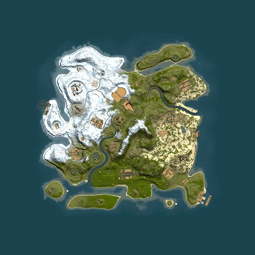 Rust map seed 1987967473, 3500x3500m top-down preview