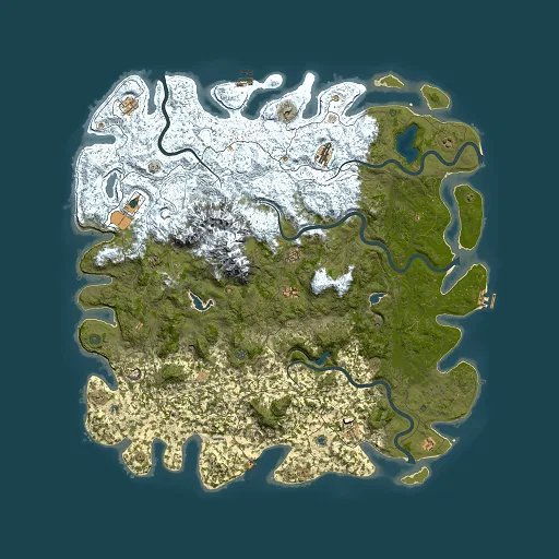 Rust map seed 1008250977, 6000x6000m top-down preview