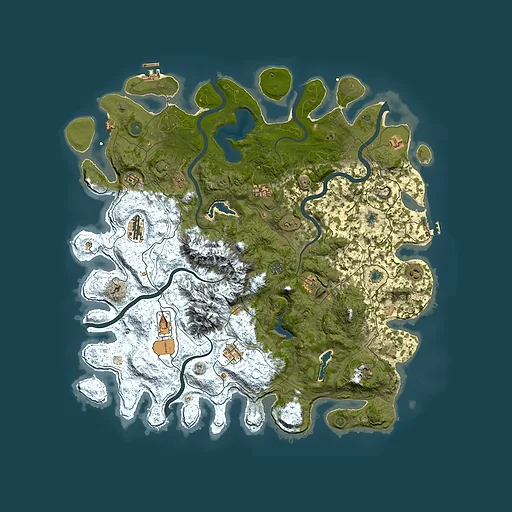 Rust map seed 1930197823, 5000x5000m top-down preview