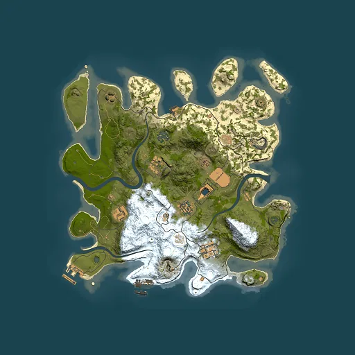 Rust map seed 1445874212, 3500x3500m top-down preview