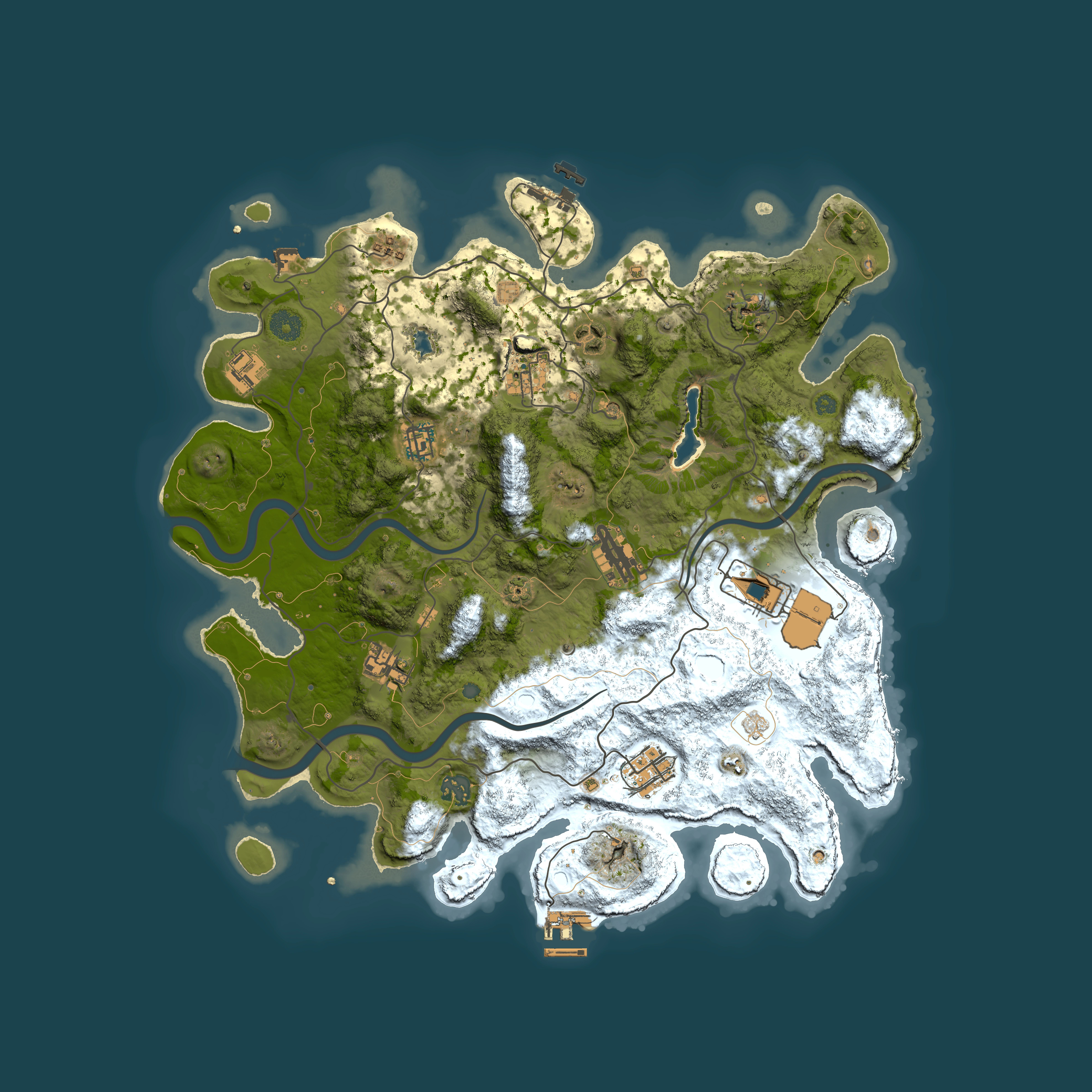 Full top-down render of Rust map seed 1942726024, 4000x4000m