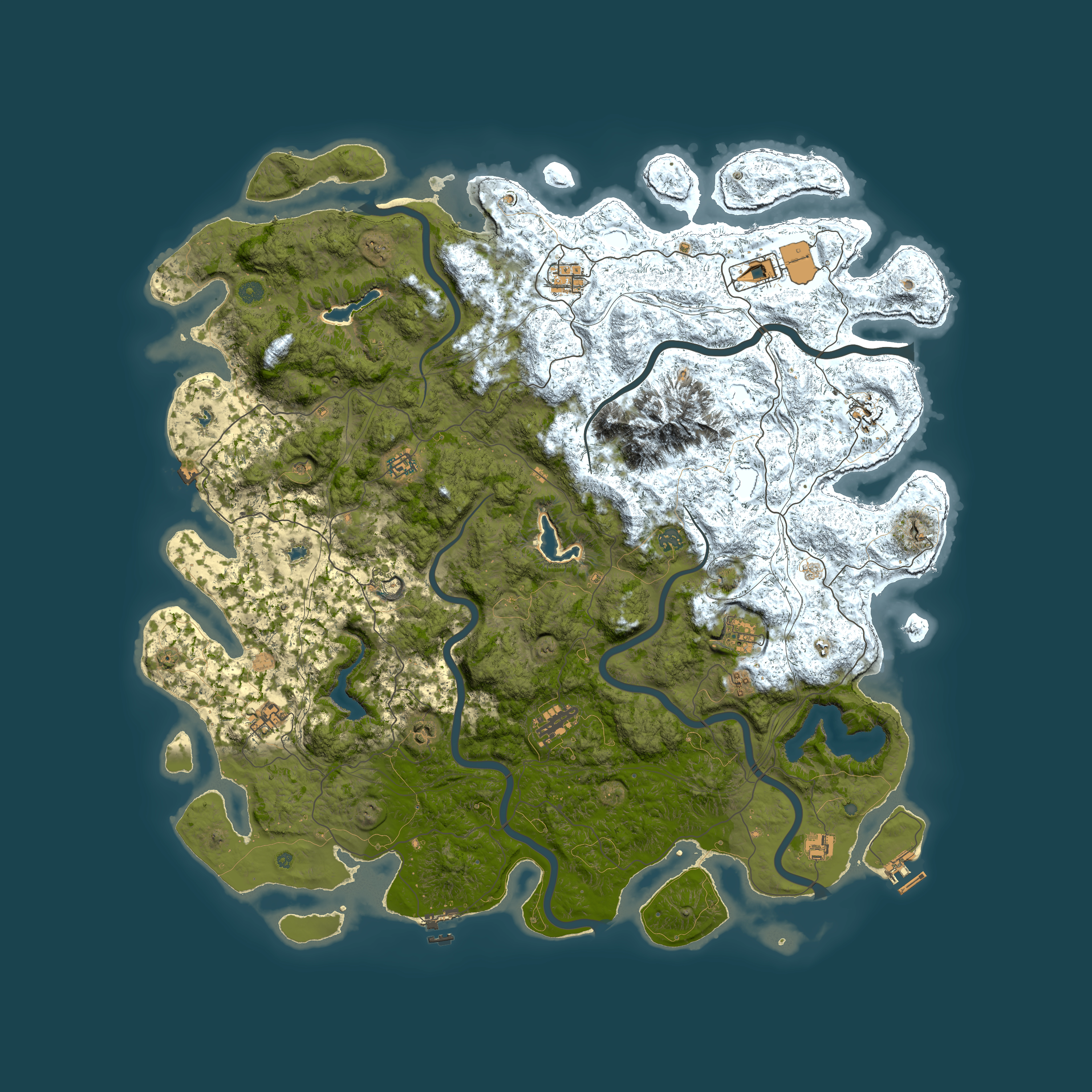 Full top-down render of Rust map seed 1486845093, 5500x5500m