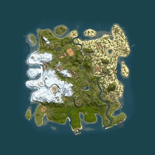 Rust map seed 579091231, 4000x4000m top-down preview