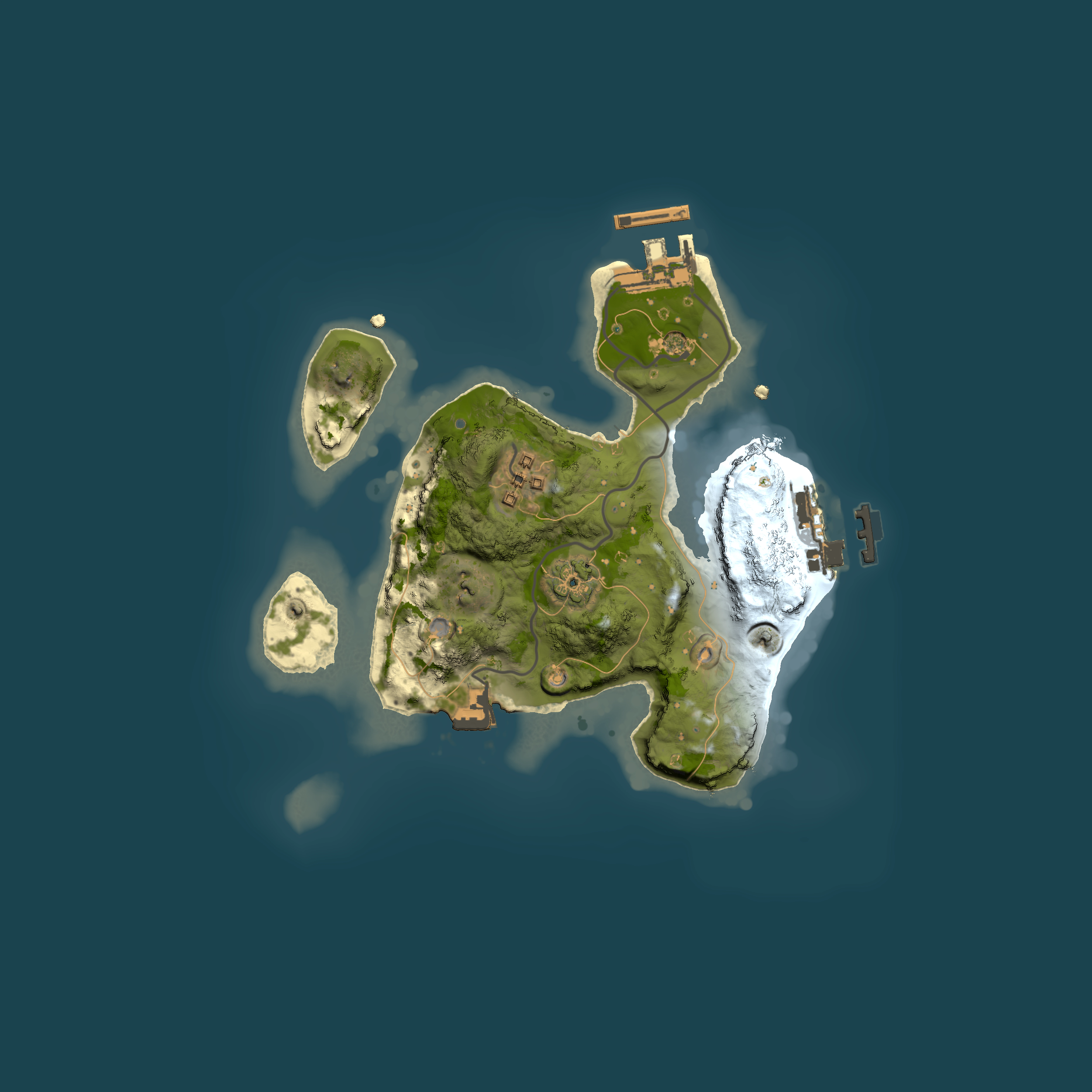 Full top-down render of Rust map seed 534766940, 2000x2000m