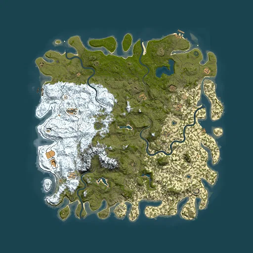 Rust map seed 2079005846, 6000x6000m top-down preview
