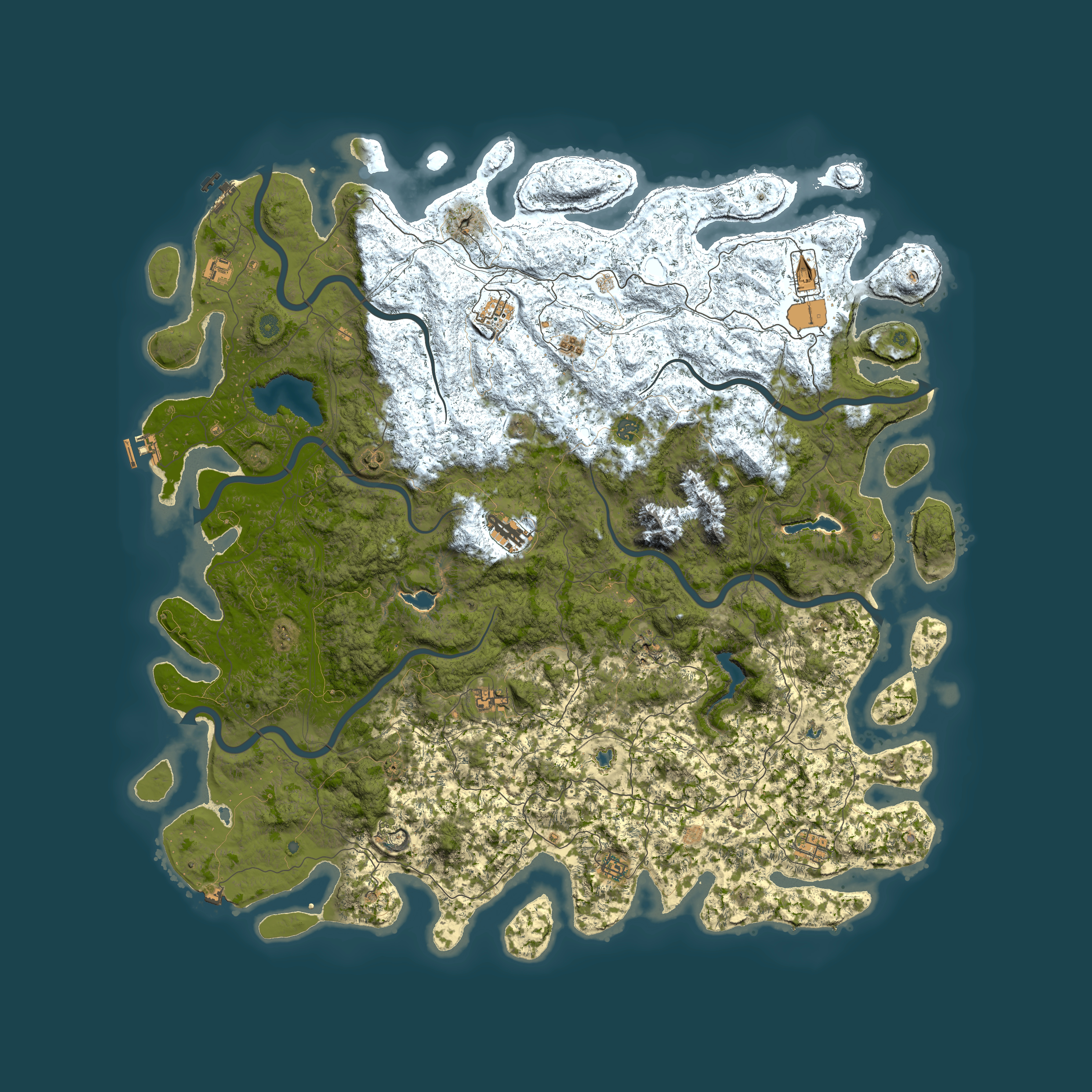 Full top-down render of Rust map seed 1888639773, 6000x6000m