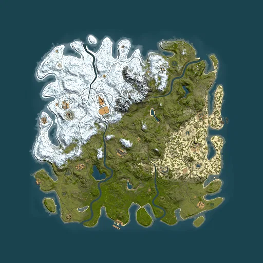 Rust map seed 1616524207, 5500x5500m top-down preview
