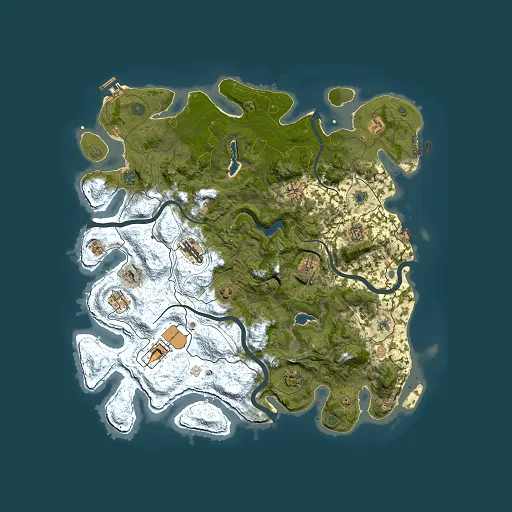 Rust map seed 2108038928, 4500x4500m top-down preview