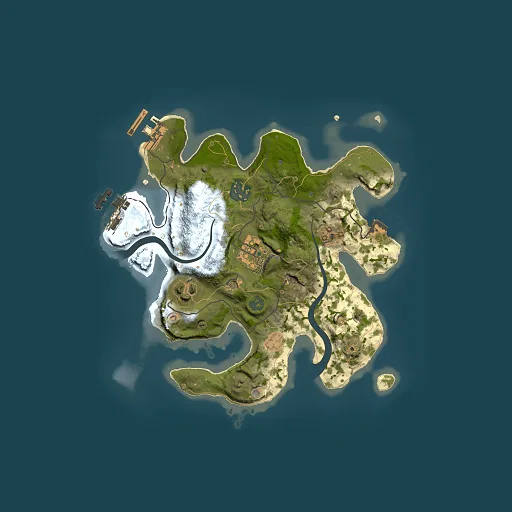 Rust map seed 1967157271, 2500x2500m top-down preview