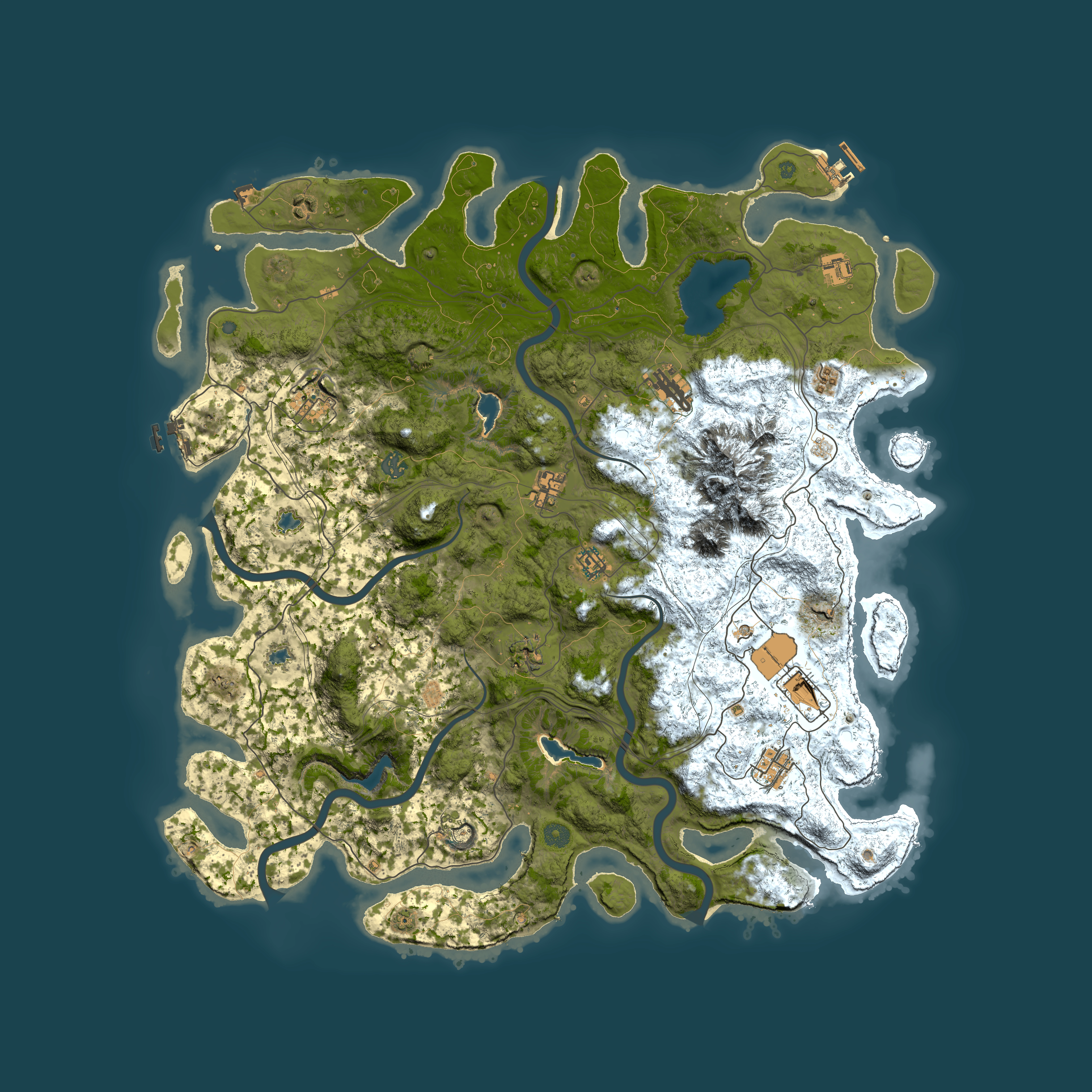 Full top-down render of Rust map seed 1505793128, 5000x5000m