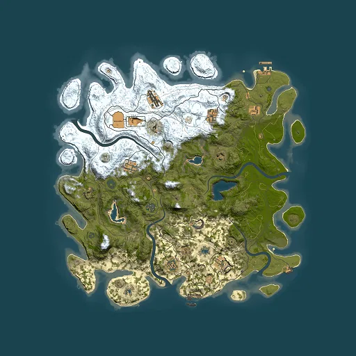 Rust map seed 1181357753, 4500x4500m top-down preview