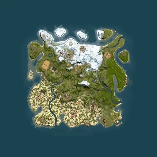 Rust map seed 1345893654, 3500x3500m top-down preview