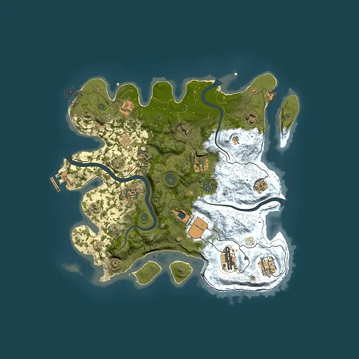Rust map seed 19982240, 3500x3500m top-down preview