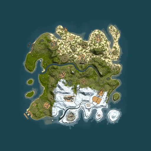 Rust map seed 337688807, 3500x3500m top-down preview