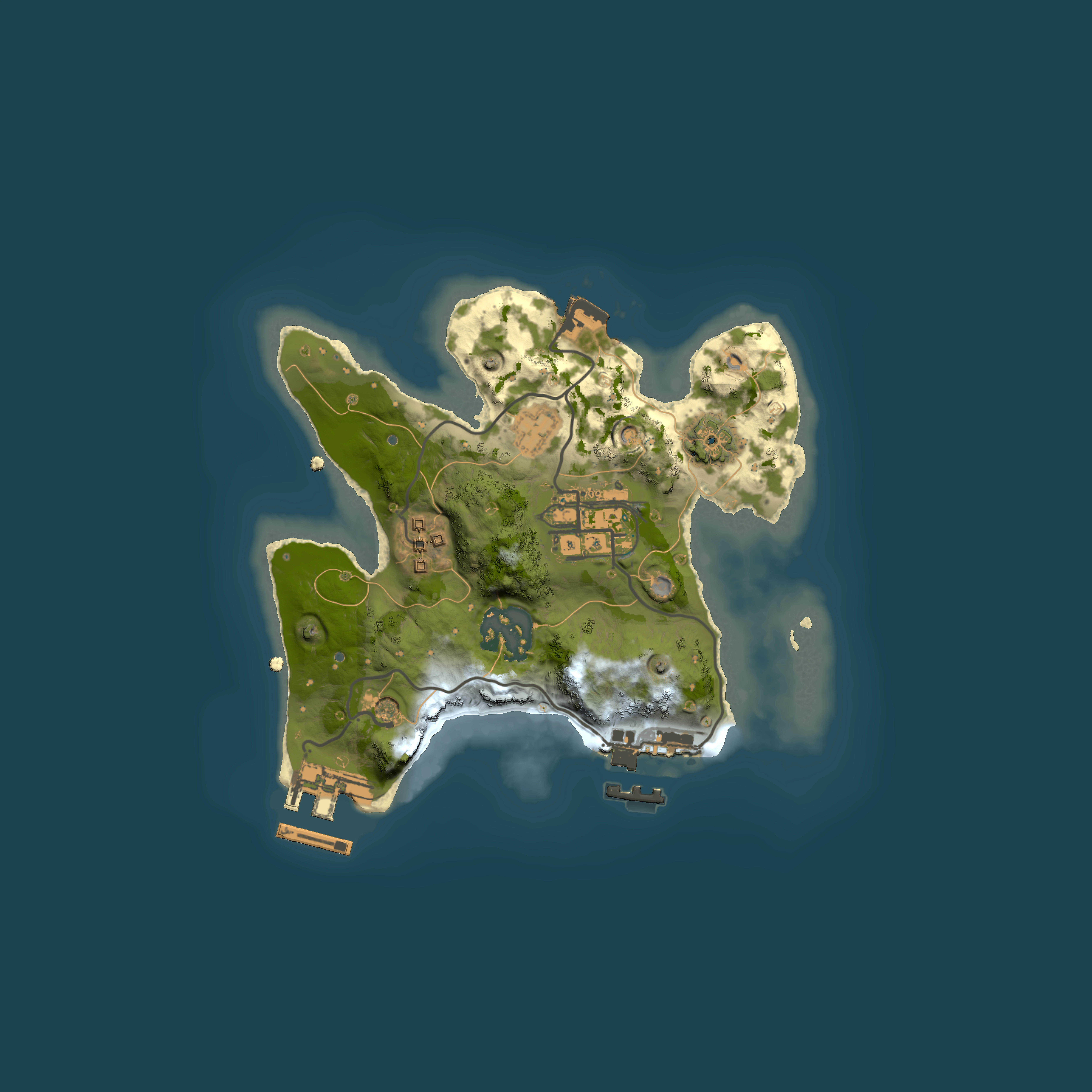 Full top-down render of Rust map seed 895384765, 2000x2000m