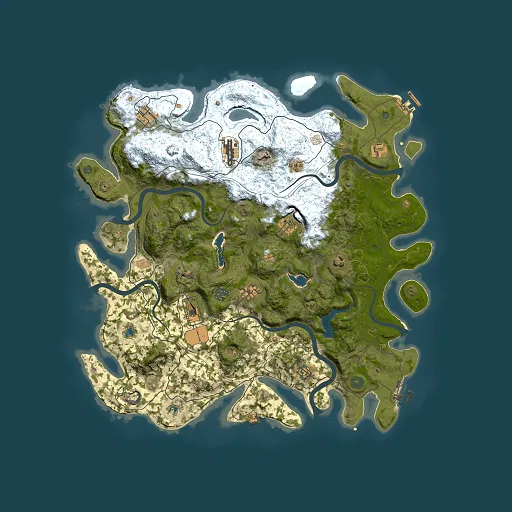 Rust map seed 1268378672, 4500x4500m top-down preview