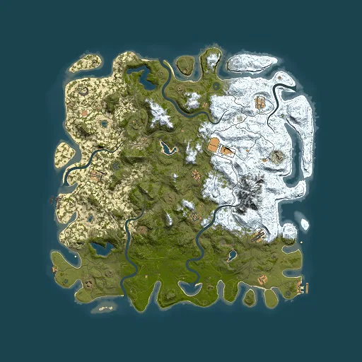 Rust map seed 1421486740, 5500x5500m top-down preview