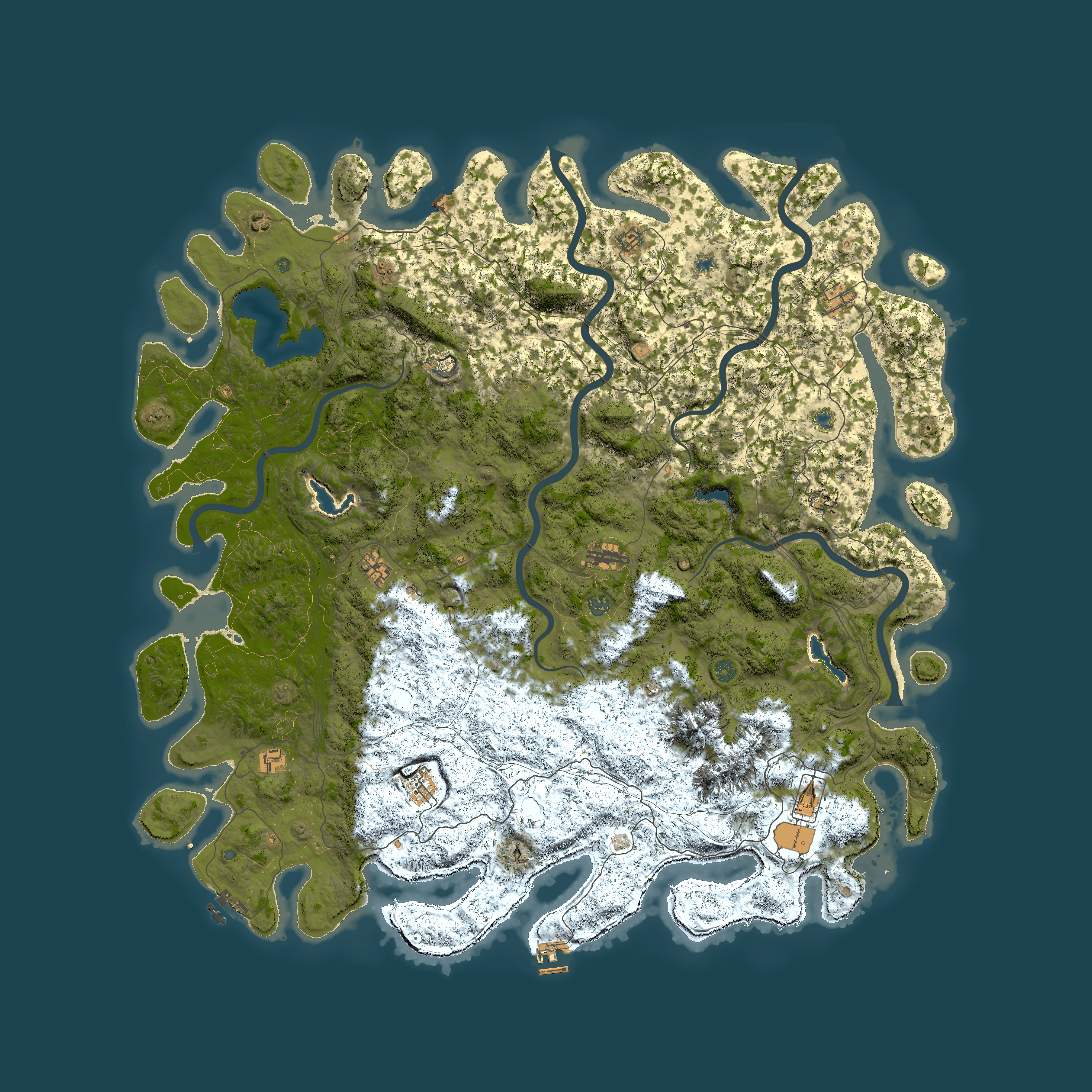 Full top-down render of Rust map seed 348535340, 6000x6000m