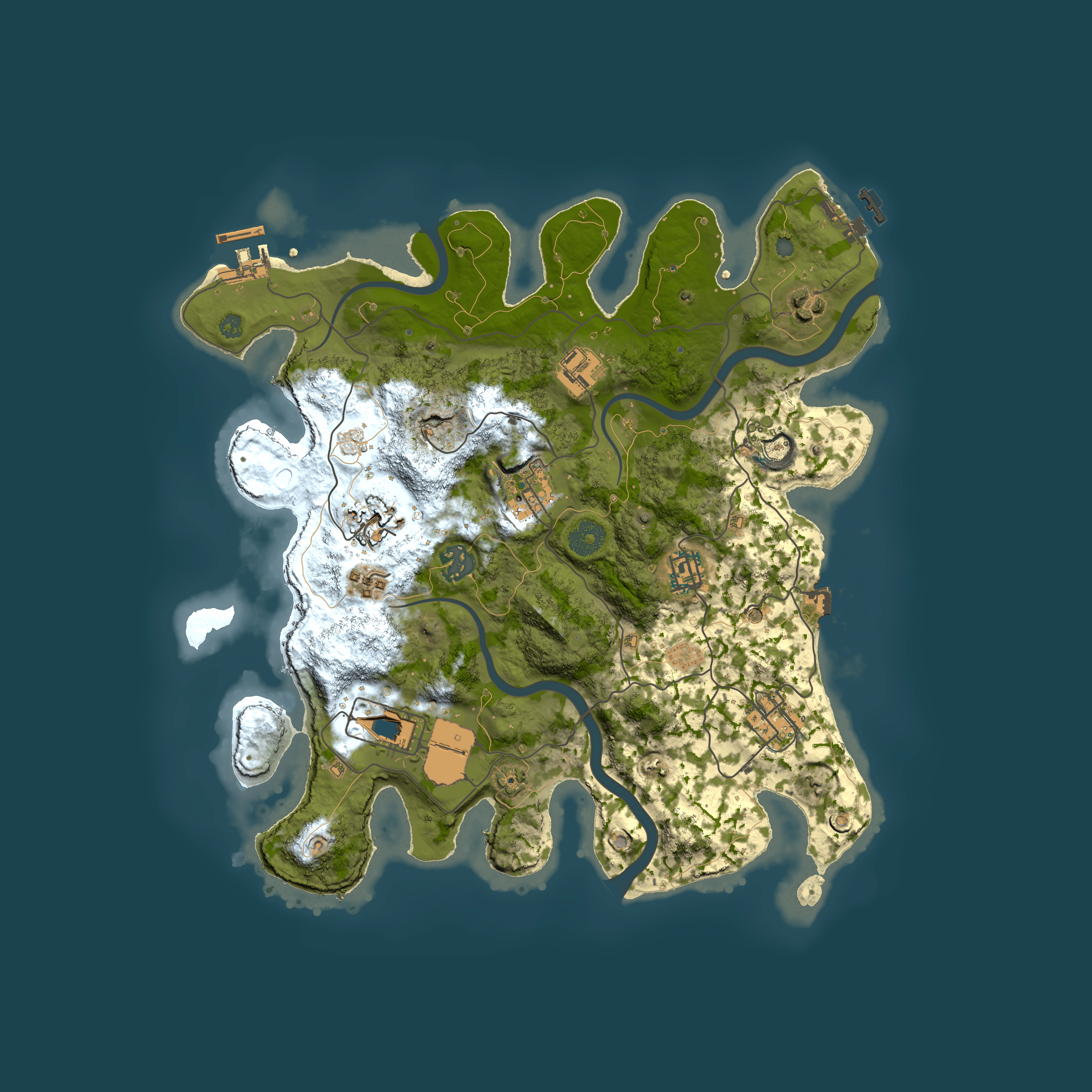 Full top-down render of Rust map seed 1891087535, 3500x3500m