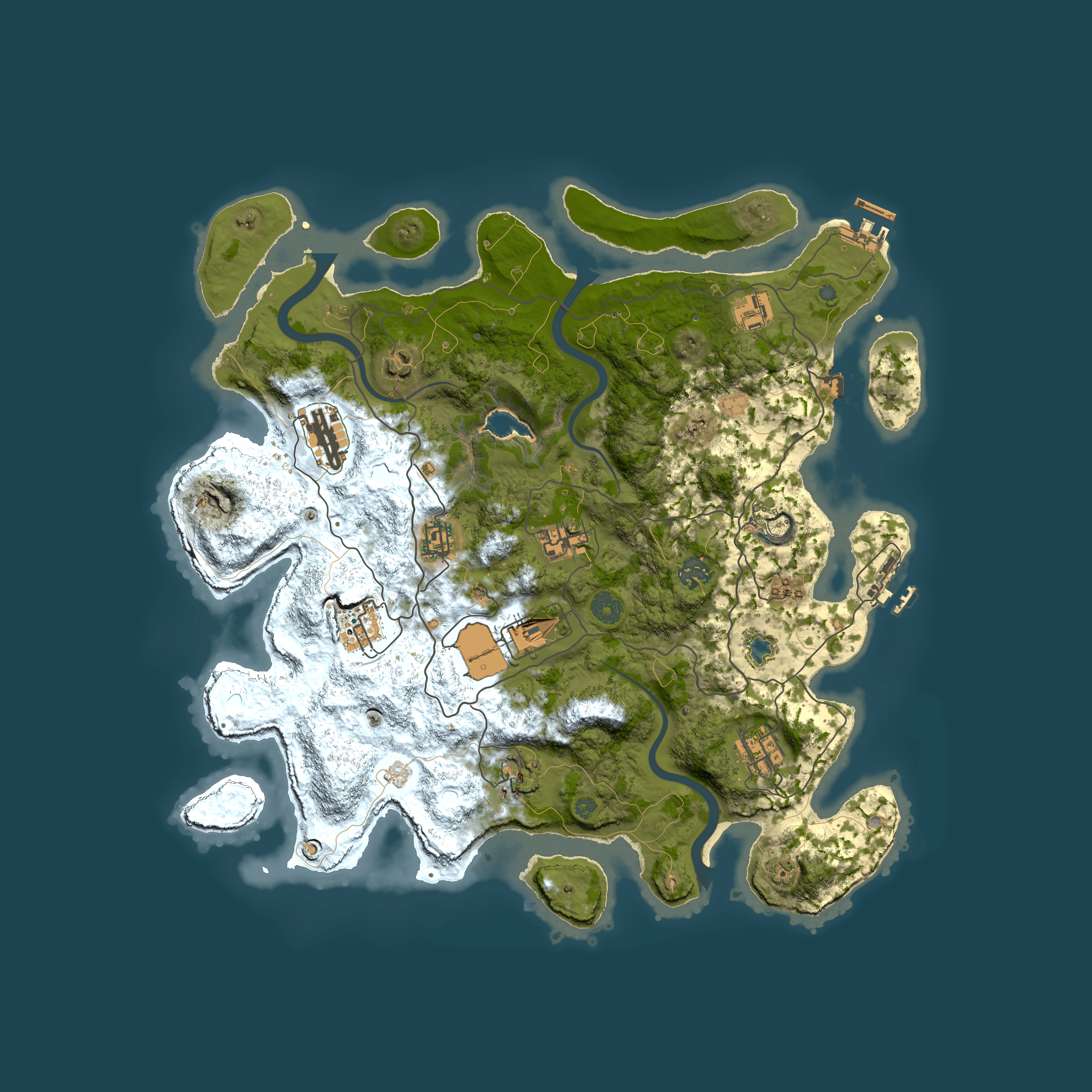 Full top-down render of Rust map seed 922327963, 4000x4000m