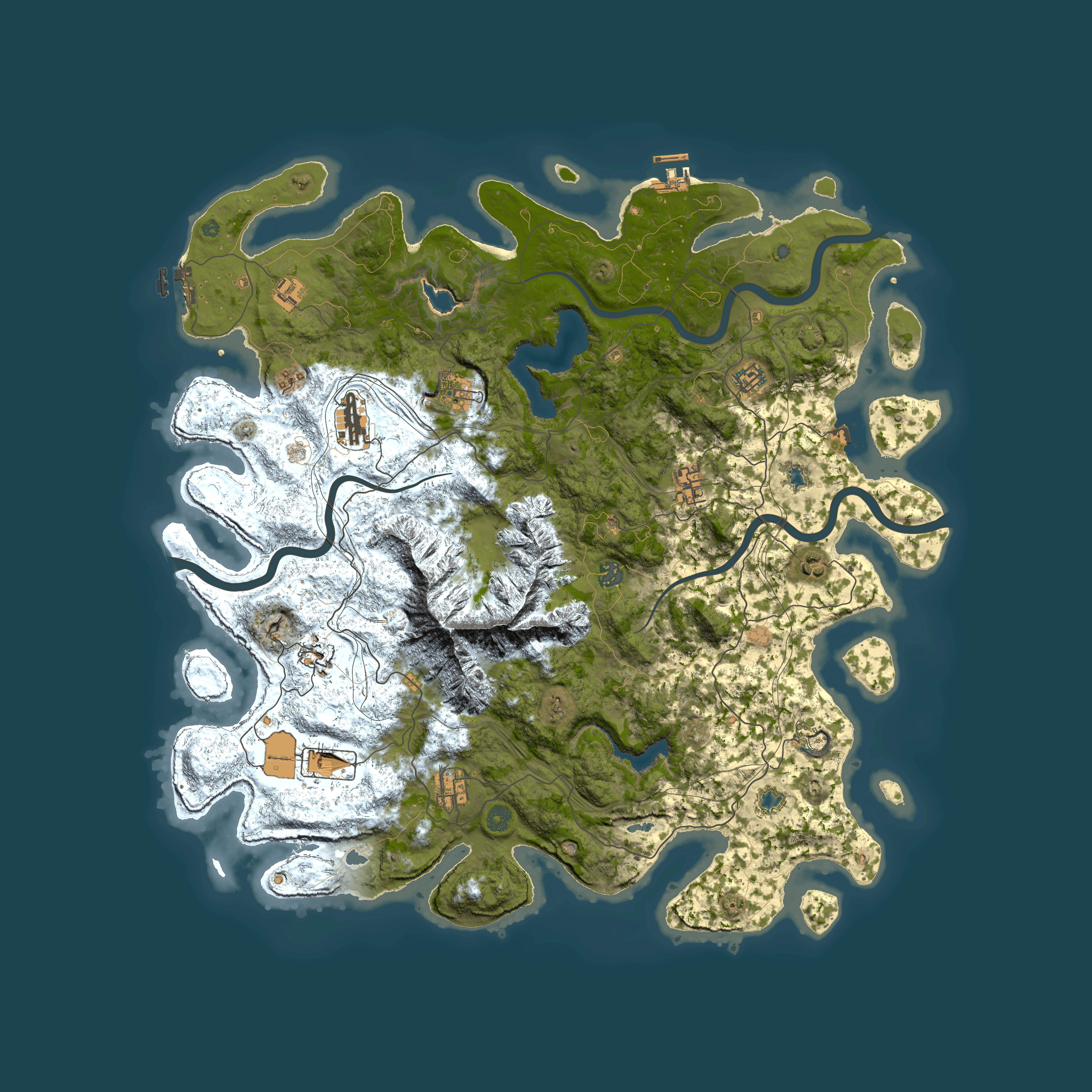 Full top-down render of Rust map seed 1785712766, 5000x5000m