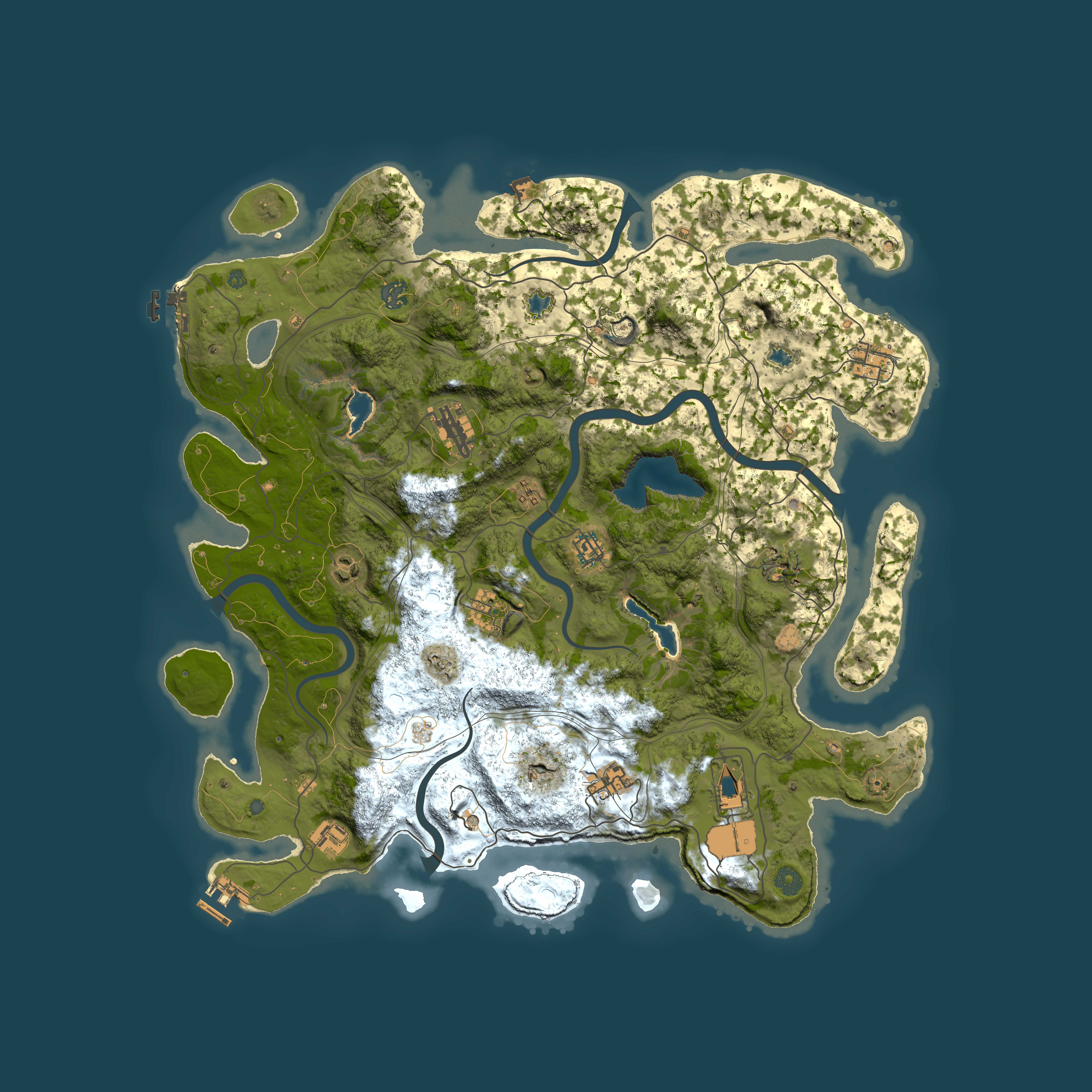 Full top-down render of Rust map seed 1515101083, 4500x4500m