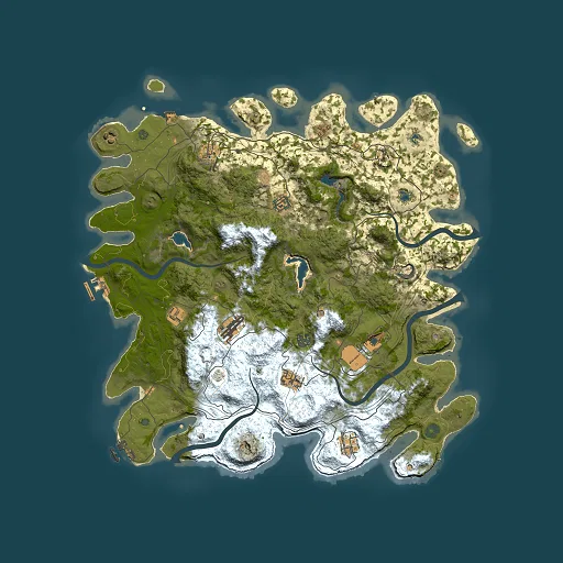 Rust map seed 390414889, 4500x4500m top-down preview