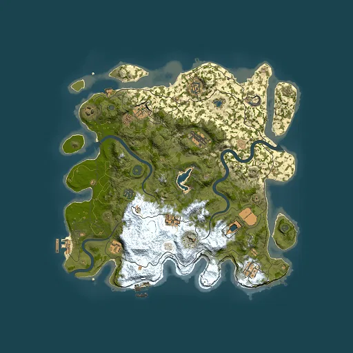 Rust map seed 1521023847, 4000x4000m top-down preview