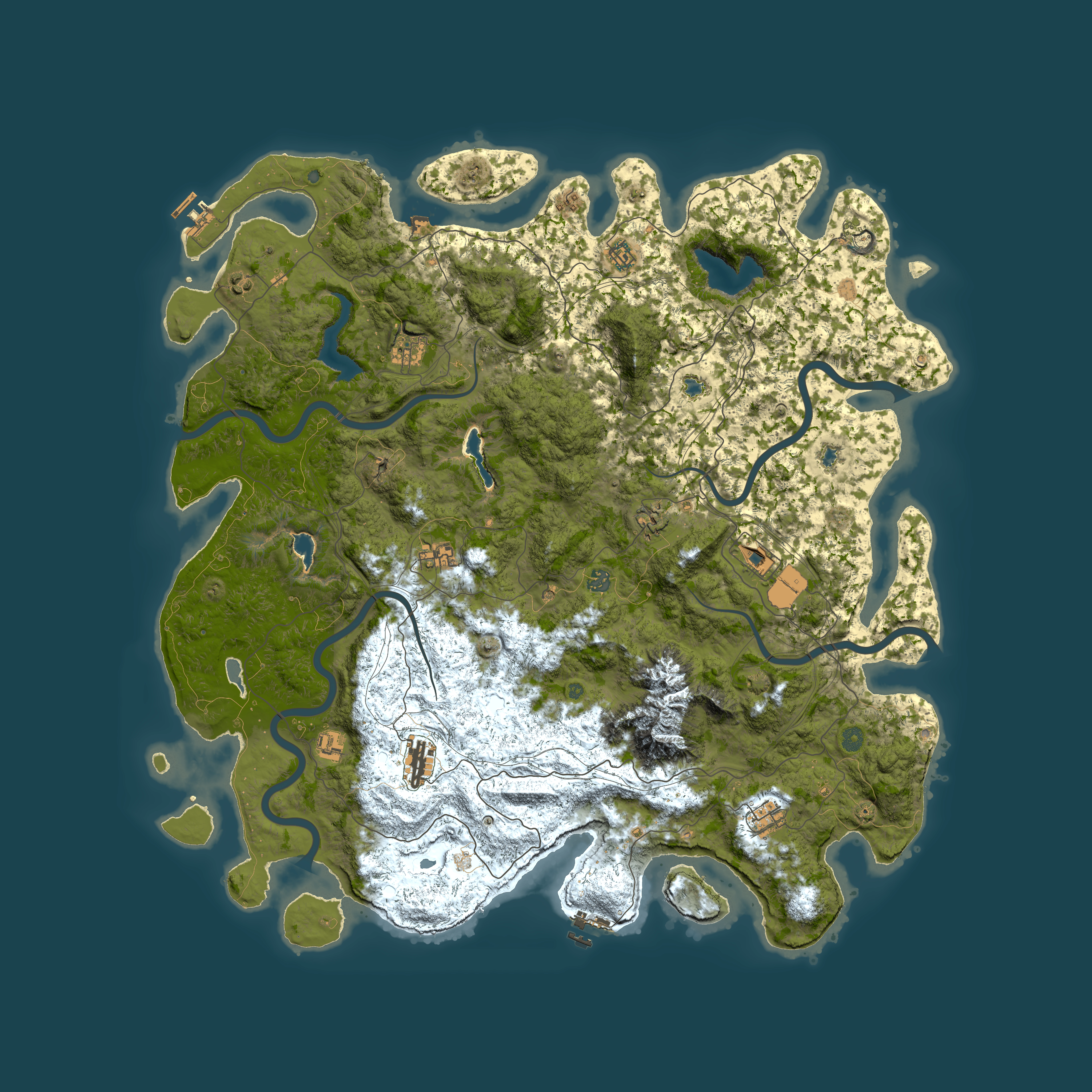 Full top-down render of Rust map seed 2058724431, 5500x5500m