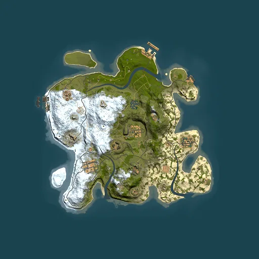 Rust map seed 612474899, 3000x3000m top-down preview