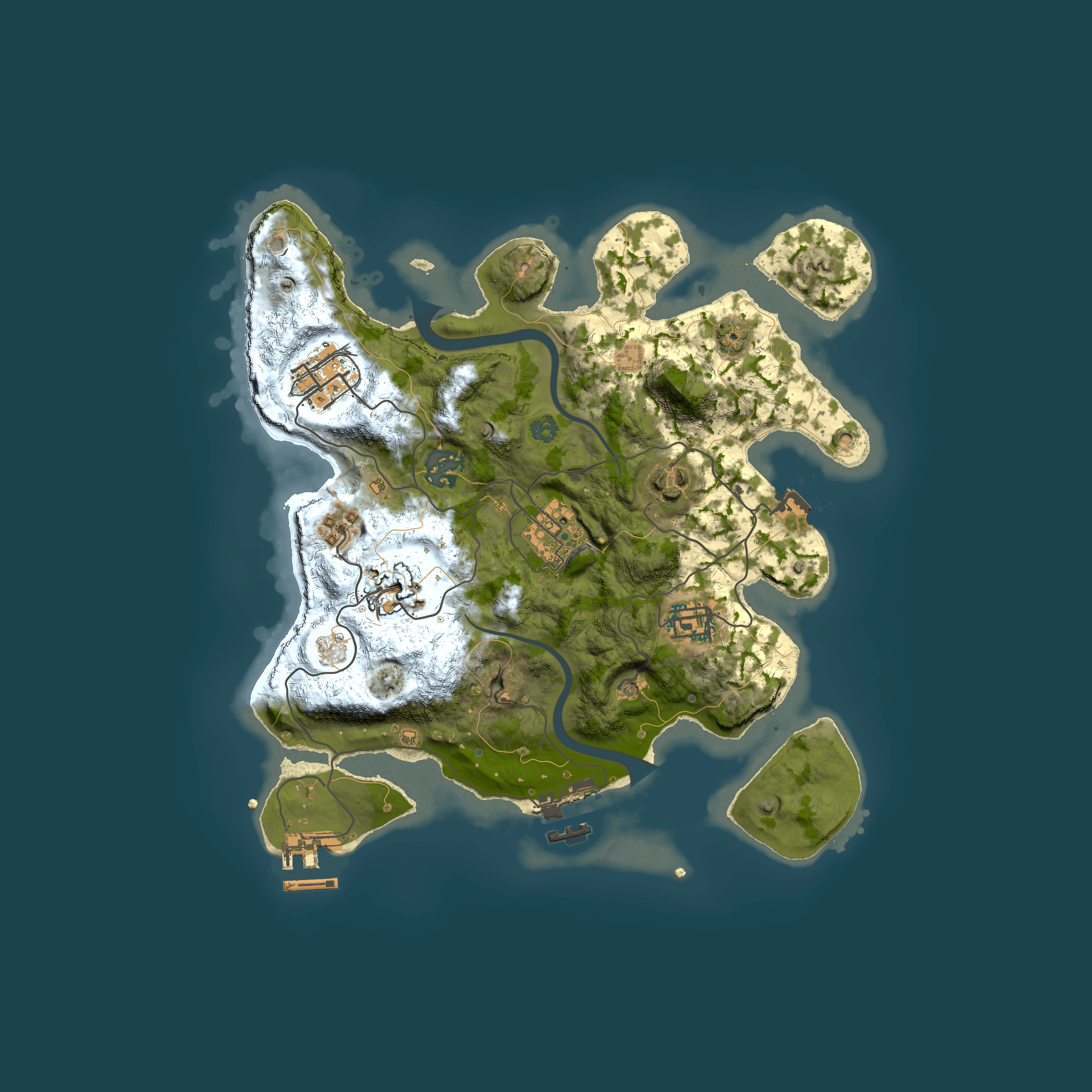Full top-down render of Rust map seed 892655170, 3000x3000m