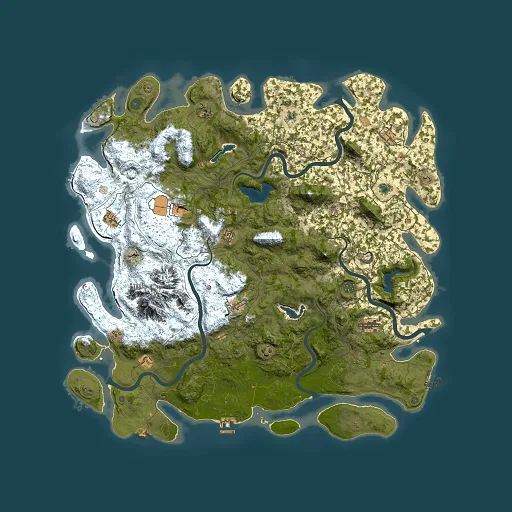 Rust map seed 676745622, 5500x5500m top-down preview