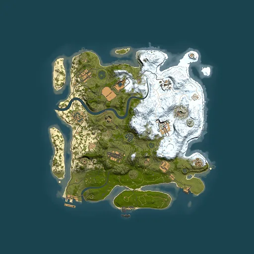 Rust map seed 1383148339, 3500x3500m top-down preview