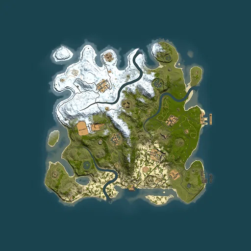 Rust map seed 839945652, 3500x3500m top-down preview