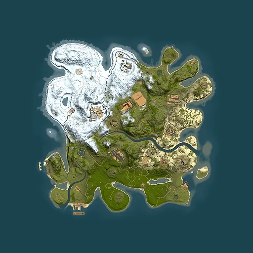 Rust map seed 2018796277, 3500x3500m top-down preview