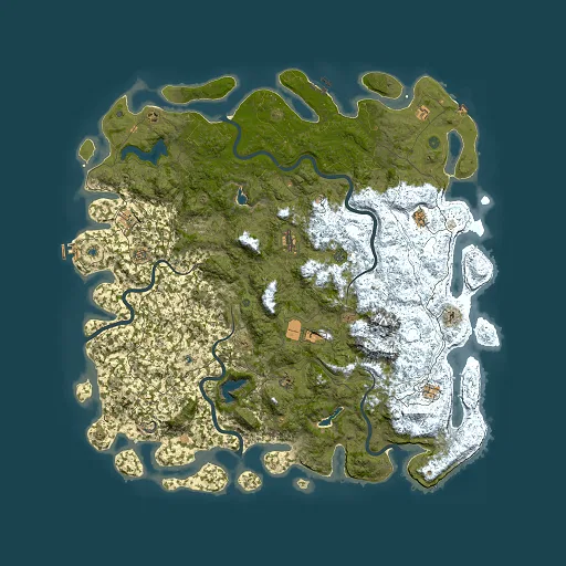 Rust map seed 100677096, 6000x6000m top-down preview
