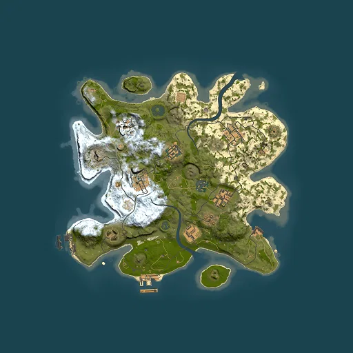 Rust map seed 2093640167, 3000x3000m top-down preview