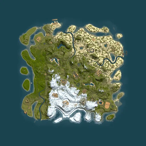 Rust map seed 460914994, 4500x4500m top-down preview