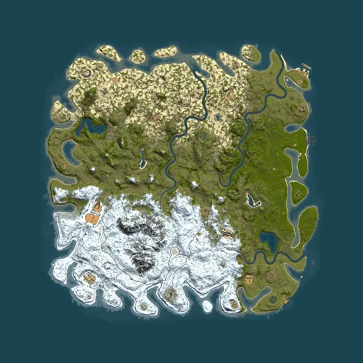 Rust map seed 1258198152, 6000x6000m top-down preview