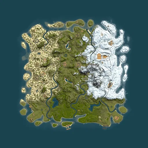 Rust map seed 275054133, 5500x5500m top-down preview