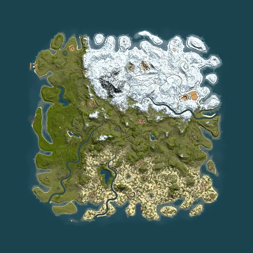 Rust map seed 813760107, 6000x6000m top-down preview