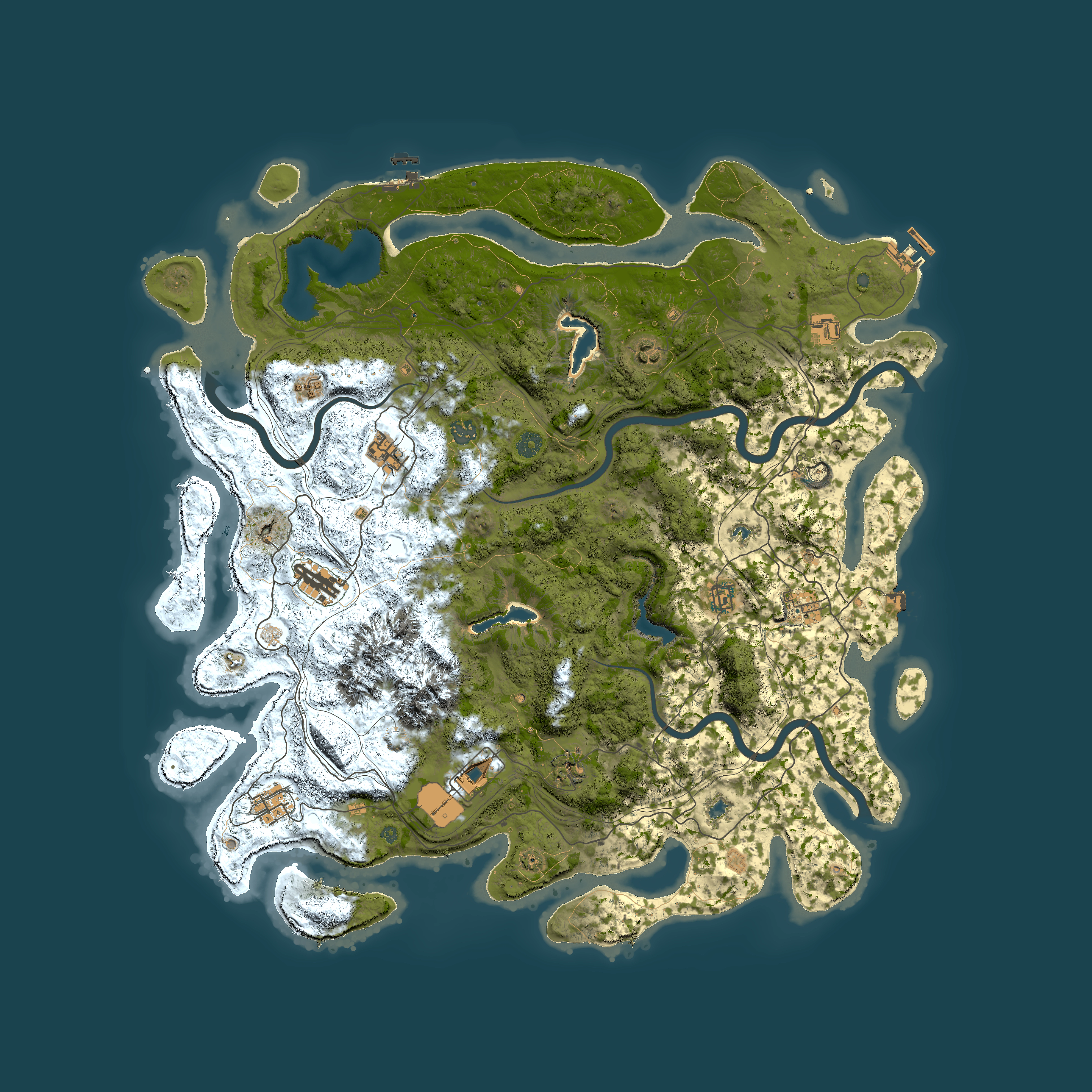 Full top-down render of Rust map seed 560472800, 5000x5000m