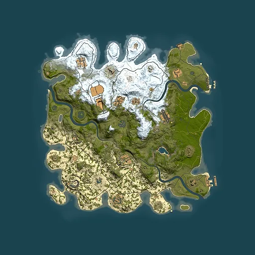 Rust map seed 1357448259, 4000x4000m top-down preview