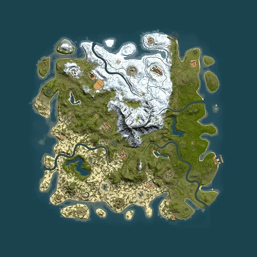 Rust map seed 540225371, 5000x5000m top-down preview