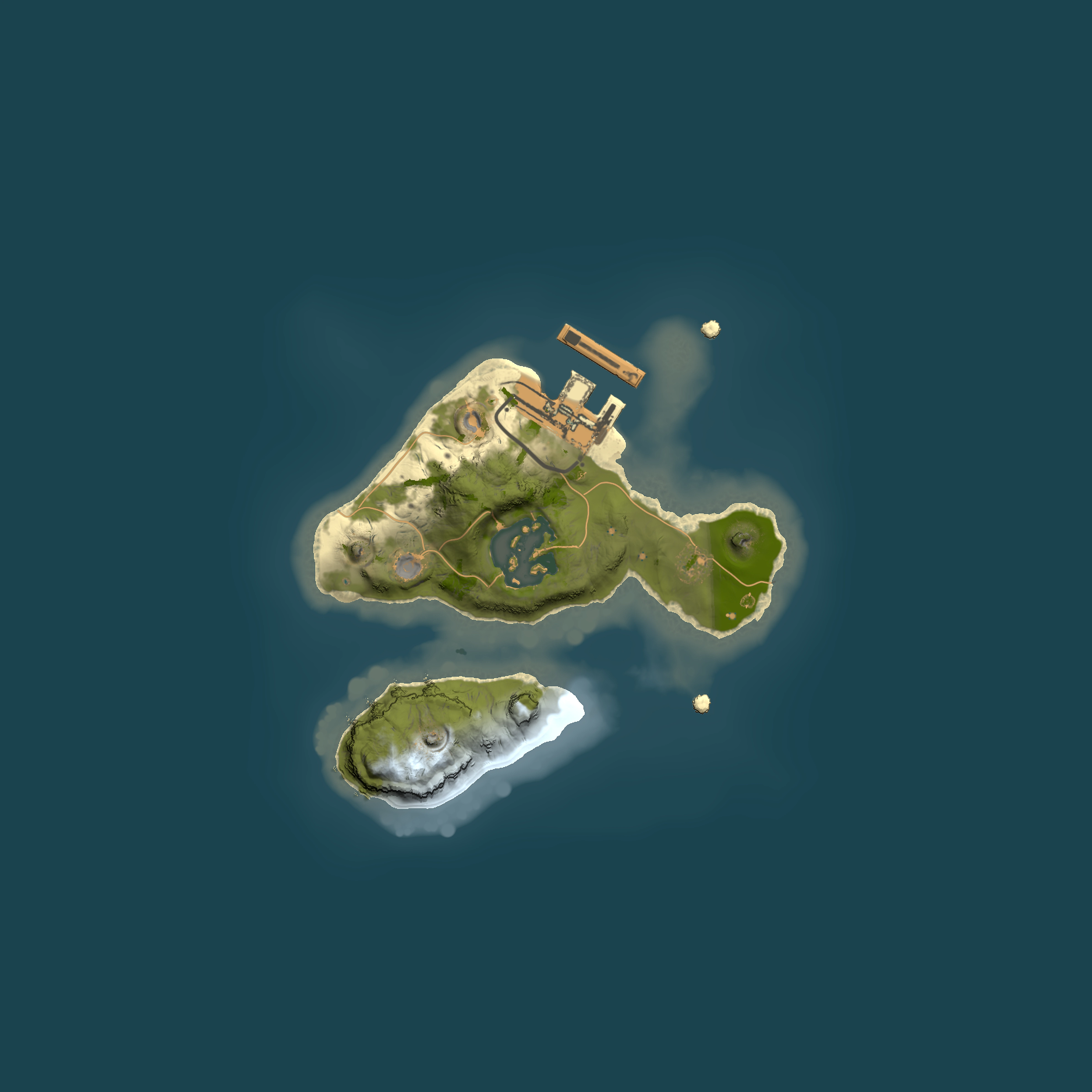Full top-down render of Rust map seed 767952575, 1500x1500m